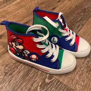 Super Mario high top tennis shoes